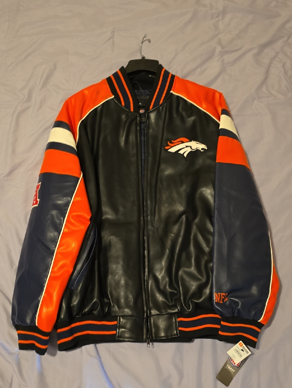 Wilsons Leather Denver Broncos Men's 2XL Leather Jacket NWT
